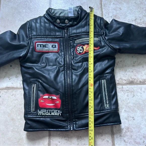 Disney Pixar Fake Leather Cars Racing Jacket for Kids Lightly Insulated - Picture 9 of 10